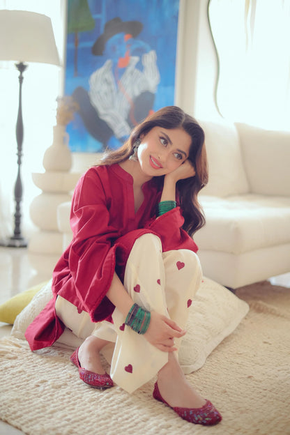 2pc summer embroidered suit - Noor