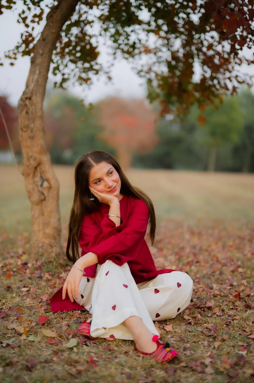 2pc summer embroidered suit - Noor