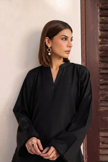 2pc summer embroidered suit - Noor - bk