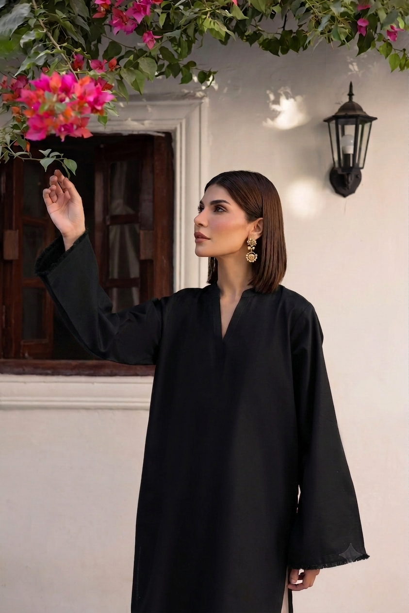 2pc summer embroidered suit - Noor - bk
